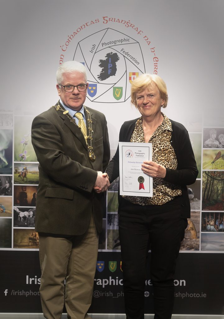 Ann Francis receiving her Fellowship